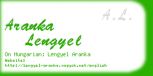 aranka lengyel business card